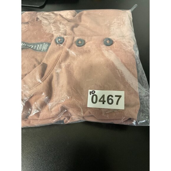 VUORI Avalon Henley Crop Top in Light Terracotta size Small - Picture 10 of 10